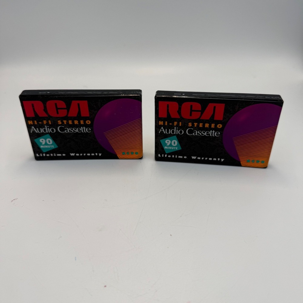 2 Pack RCA Hi-Fi Stereo Audio Cassette Tape 90 Minute Type I RC90 New